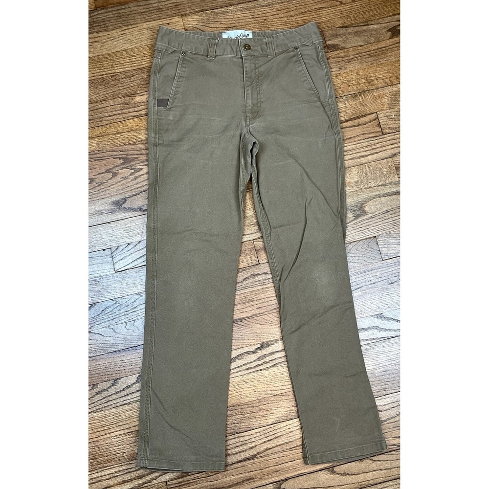 Duck Camp Brush‎ Pants Men's 30R 30x32 Brown Cordura Stretch Canvas Straight Leg